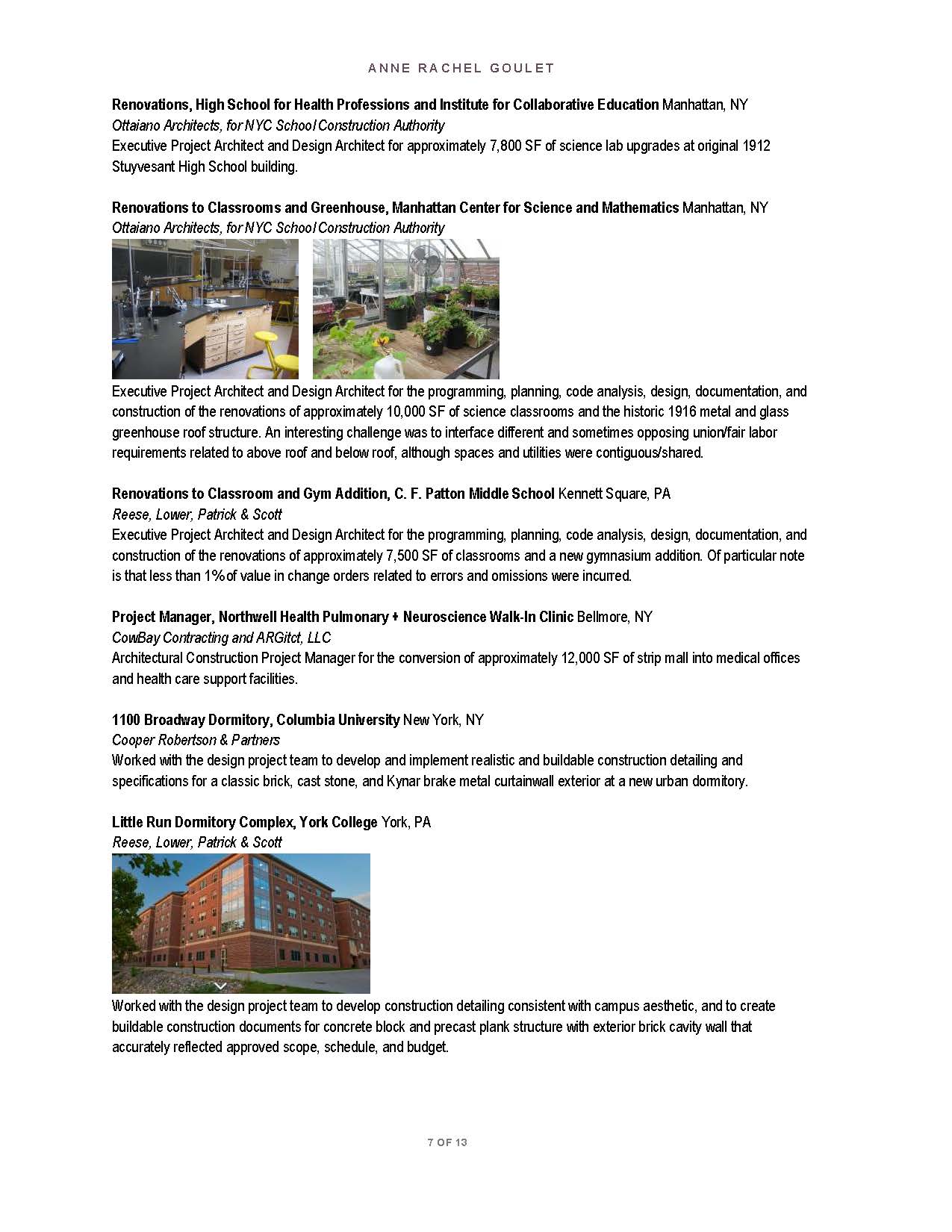 Anne Goulet Projects Page 3